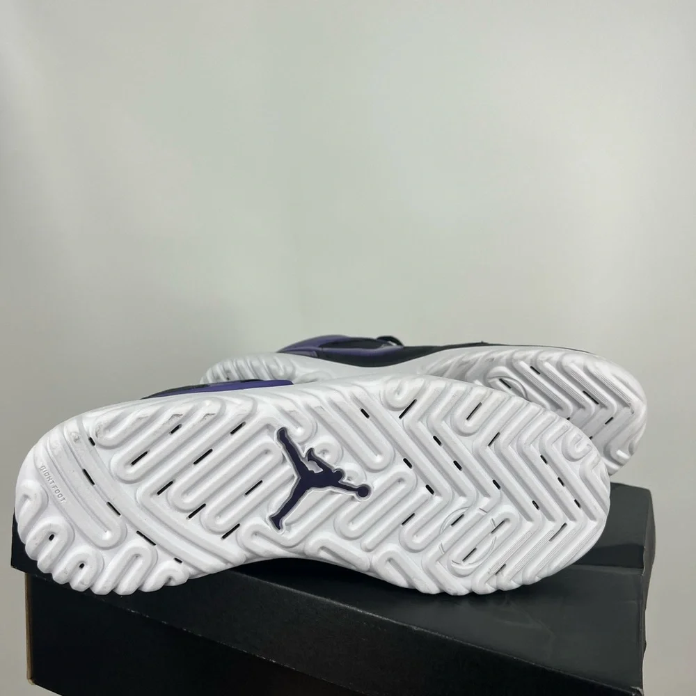 Nike Air Jordan 1 High React Black Court purple retro Size 11.5 - Picture 4 of 5